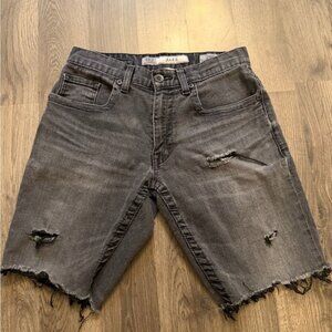 BKE Jake Distressed Gray Denim Cut-Off Jean Shorts Size 29S